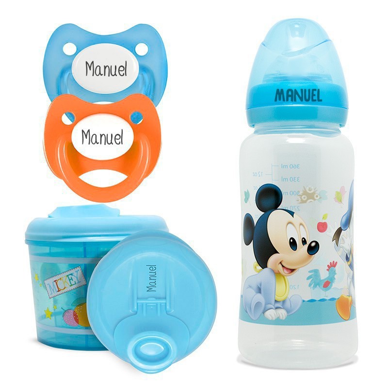 Pack Personnalisé Biberon Disney, tétine et pince - Tétimania